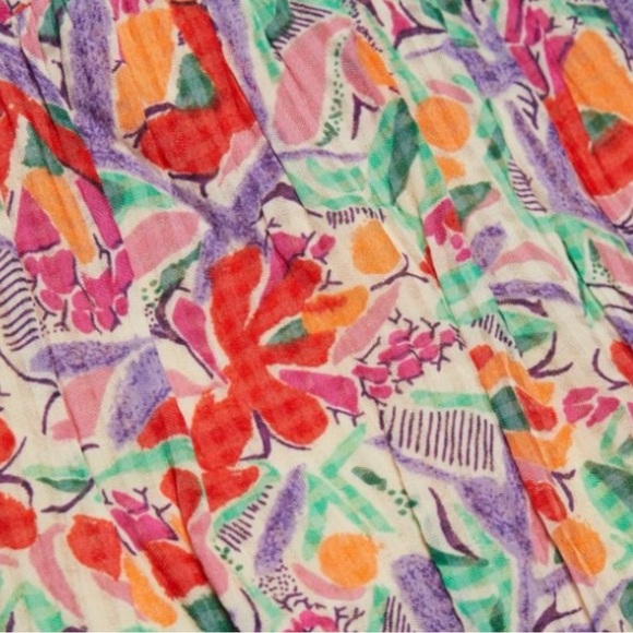 BA&SH Aleo Floral Mini Dress in Ecru Size Small - Picture 4 of 9